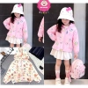 Áo khoác gió 2 lớp tràn hình Capy Mèo Hồng cho bé 22-46kg - Giá ưu đãi 179k