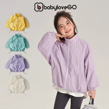 Áo khoác gió 2 lớp vải dù BabyloveGO KG01 cho bé gái - Chống nước, giữ ấm, tránh nắng gió, chỉ 179.000đ