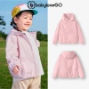 Áo khoác gió bé gái BabyloveGO 2 lớp vải dù chống nước giữ ấm có mũ phù hợp 1-10 tuổi giá 179.000 VND