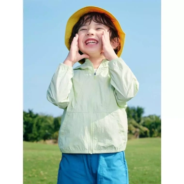 Áo khoác gió bé gái BabyloveGO 2 lớp vải dù chống nước giữ ấm có mũ phù hợp 1-10 tuổi giá 179.000 VND