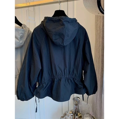 Áo khoác gió dù nữ 2 lớp Đ37, mũ và túi lót lụa, big size S-3XL, chống nắng mưa, chỉ 330.000₫