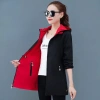 Áo Khoác Gió Hai Mặt Dáng Rộng Cỡ Vừa Thời Trang Xuân Thu Hàn Quốc Nữ