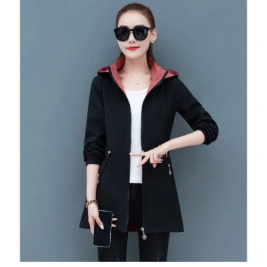 Áo Khoác Gió Hai Mặt Dáng Rộng Cỡ Vừa Thời Trang Xuân Thu Hàn Quốc Nữ 6 Áo Khoác Gió Hai Mặt Dáng Rộng Cỡ Vừa Thời Trang Xuân Thu Hàn Quốc Nữ 6