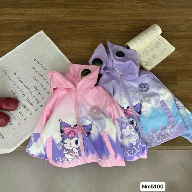 Áo khoác gió Kuromi khoá kín đầu, kính mắt và đèn nháy - size đại, giá ưu đãi 148k 9