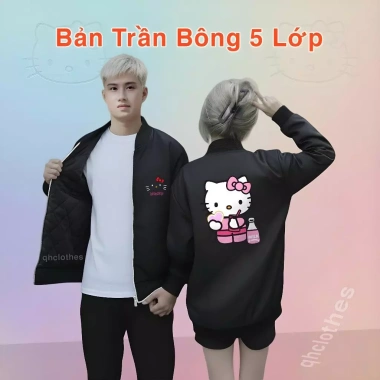 Áo khoác gió Mèo KITTI 2/5 lớp trần bông bo gân, khoá zip 2.025 - Giá 195.000 VND 10