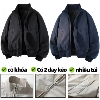 Áo khoác gió nam boy phố cao cấp chống nước dày dặn, form rộng bomber unisex 299k 6 Áo khoác gió nam boy phố cao cấp chống nước dày dặn, form rộng bomber unisex 299k 6