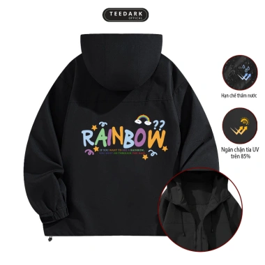 Áo khoác gió nam nữ 2 lớp mũ cao cấp TEEDARK BST09 Unisex rộng kiểu dáng 185.000 VND 2