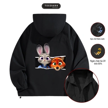 Áo khoác gió nam nữ 2 lớp mũ cao cấp TEEDARK BST09 Unisex rộng kiểu dáng 185.000 VND 6