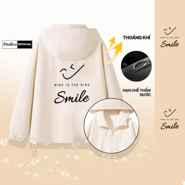 Áo khoác gió nam nữ unisex 2 lớp PEABOO ALDR mũ cao cấp chống nước, chống nắng, form rộng - 185k