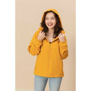Áo khoác gió nữ 2 lớp cao cấp, chống nước, khoá, túi và nón tháo rời - 49.500 3