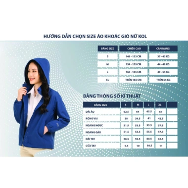 Áo khoác gió nữ 2 lớp lót lưới 3C Plus-Dokyji, vải trắng bạc, chống nước và gió cao cấp 150.000₫