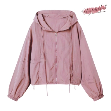 Áo Khoác Gió Nữ 2 Lớp Unim – Nhăn Mềm, Cản Gió, Chống Nắng, Boxy, Mũ Dây - 175k 10