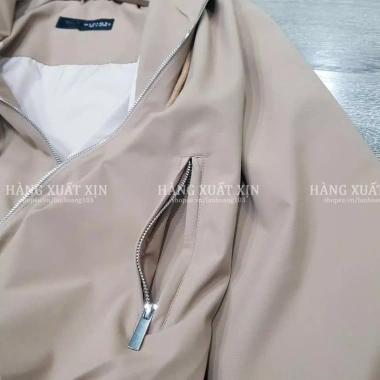 Áo khoác gió nữ 2 lớp Z@R – Vải tráng cao su, mũ trùm đầu, xuất khẩu cao cấp, 450.000 VND