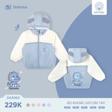 Áo khoác gió siêu nhẹ bé Dokma DA3.063 DA3.060 - Xinh xắn, 229.000 VND (giảm)