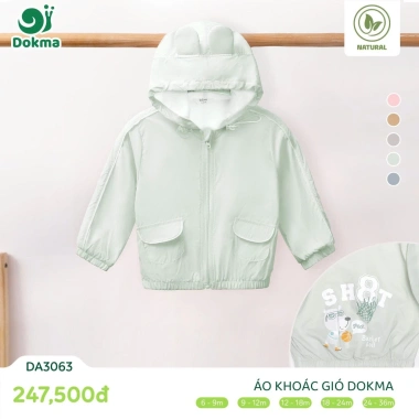 Áo khoác gió siêu nhẹ bé Dokma DA3.063 DA3.060 - Xinh xắn, 229.000 VND (giảm) 10 Áo khoác gió siêu nhẹ bé Dokma DA3.063 DA3.060 - Xinh xắn, 229.000 VND (giảm) 10