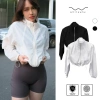 Áo khoác gió thể thao nữ Whitewhy Croptop tay dài, mỏng nhẹ, chống gió - 239k