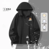 Áo khoác gió unisex 2 lớp JOLI Teddy Mini mũ cao cấp, chống nước, chống nắng, form rộng 10
