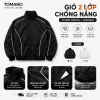 Áo khoác gió unisex 2 lớp vải dù mềm mịn, khóa kéo, chống nắng, cản bụi, bo chun rộng - Tomano 145k 2