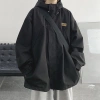 Áo khoác gió unisex form rộng lót nỉ dày dặn – Đen/Xanh, giảm còn 152k | X.STORE 6