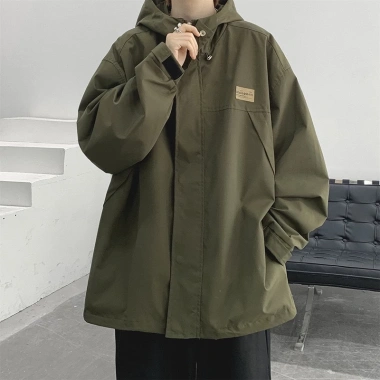 Áo khoác gió unisex form rộng lót nỉ dày dặn – Đen/Xanh, giảm còn 152k | X.STORE