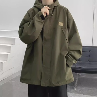 Áo khoác gió unisex form rộng lót nỉ dày dặn – Đen/Xanh, giảm còn 152k | X.STORE