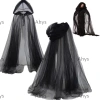 Áo khoác Halloween cổ điển màu đen buộc dây, mũ trùm đầu quá khổ - Giá chỉ 120.960₫