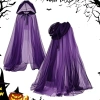Áo khoác Halloween cổ điển màu đen buộc dây, mũ trùm đầu quá khổ - Giá chỉ 120.960₫ 7