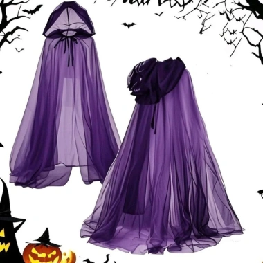 Áo khoác Halloween cổ điển màu đen buộc dây, mũ trùm đầu quá khổ - Giá chỉ 120.960₫ 7 Áo khoác Halloween cổ điển màu đen buộc dây, mũ trùm đầu quá khổ - Giá chỉ 120.960₫ 7