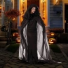 Áo khoác Halloween cổ điển màu đen buộc dây, mũ trùm đầu quá khổ - Giá chỉ 120.960₫ 9