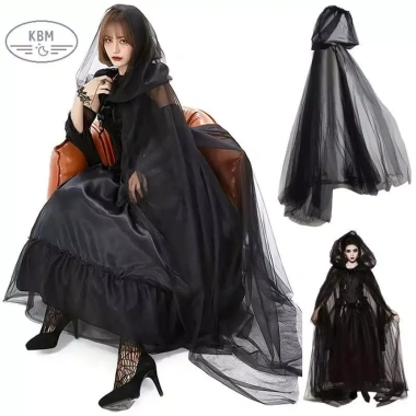 Áo khoác Halloween Cosplay cho người lớn full dài sheer cape thiết kế siêu khổ, giá ưu đãi 127.980₫ 2