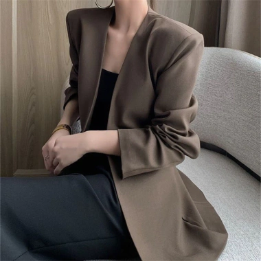 Áo khoác Hàn Quốc nữ mùa xuân thiết kế mới cao cấp màu nâu size nhỏ giảm còn 383k