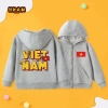 Áo khoác hoodie bé trai trẻ em dây kéo đơn giản, dễ thương, có túi, in hình Việt Nam - Giá ưu đãi 250k 3