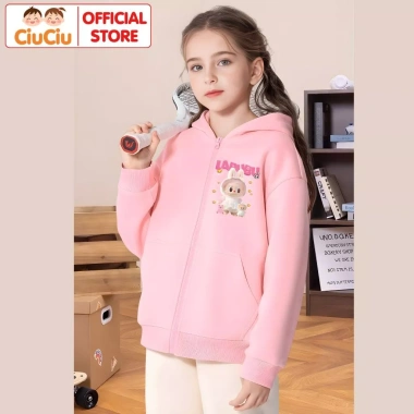 Áo khoác hoodie nỉ bông trẻ em Capybara CIUCIU KID, vải lót dày co dãn, giữ ấm, chỉ 214k 8