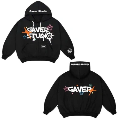 Áo khoác hoodie zip nam nữ họa tiết nổi bật form boxy nón to cá tính năng động - 218.250₫ 7
