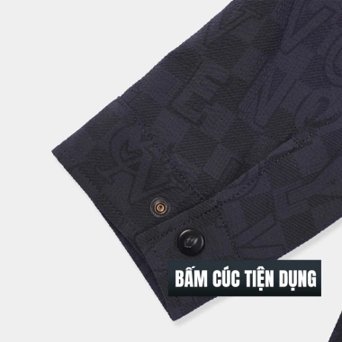 Áo khoác jacket nam cổ bẻ Vulcano monogram polyester cao cấp - Giá ưu đãi 1.399.000₫
