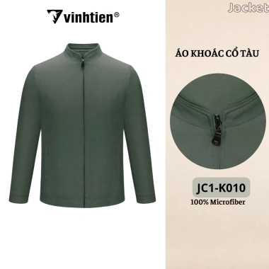 Áo khoác jacket nam trung niên Vĩnh Tiến 2 lớp cổ tàu cao cấp – Sang trọng, giảm còn 950k 8