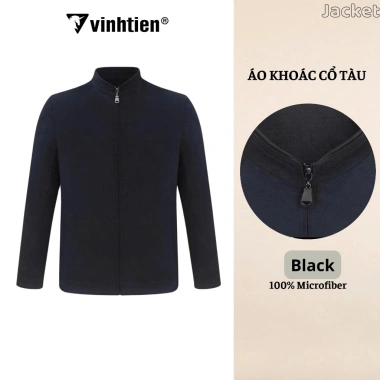 Áo khoác jacket nam trung niên Vĩnh Tiến 2 lớp cổ tàu cao cấp – Sang trọng, giảm còn 950k 9
