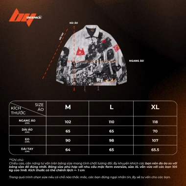Áo khoác jacket UniSpace Freedom form rộng unisex nam nữ - Giá ưu đãi 420.000₫ 9 Áo khoác jacket UniSpace Freedom form rộng unisex nam nữ - Giá ưu đãi 420.000₫ 9