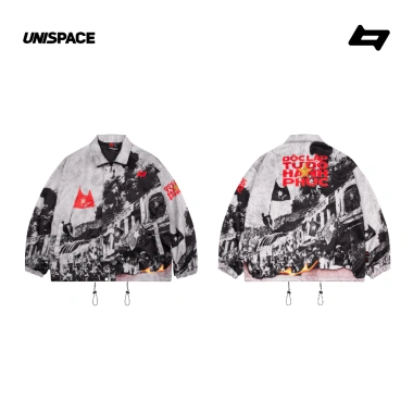 Áo khoác jacket UniSpace Freedom form rộng unisex nam nữ - Giá ưu đãi 420.000₫