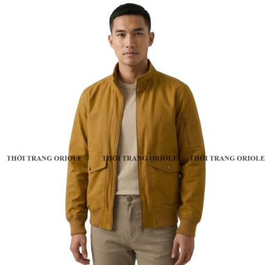 Áo khoác kaki nam cao cấp, cổ trụ dày lót dù, túi trong, size lớn - chỉ 289.000₫ 2