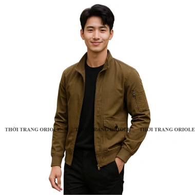 Áo khoác kaki nam cao cấp, cổ trụ dày lót dù, túi trong, size lớn - chỉ 289.000₫ 4