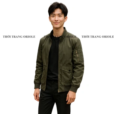 Áo khoác kaki nam cao cấp, cổ trụ dày lót dù, túi trong, size lớn - chỉ 289.000₫ 5