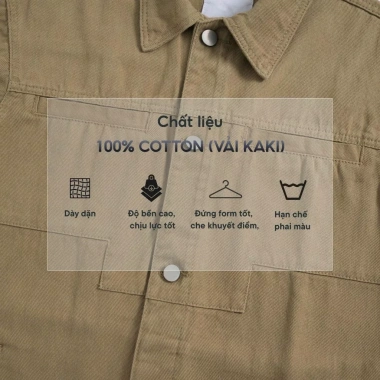 Áo khoác kaki nam form ngắn LADOS-2.128 chất vải dày dặn, streetwear năng động, giá 326.000 VND 3