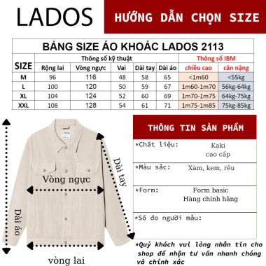 Áo khoác kaki nam LADOS-2.113 cổ bẻ nút kim loại regular fit basic trẻ trung 325.000₫