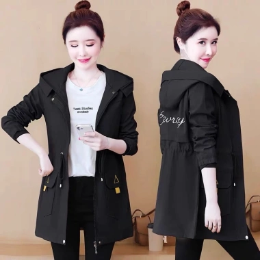 Áo khoác kaki nữ form dài nón rộng họa tiết, tránh nắng, chống gió cực tốt Unisex 235k