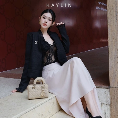 Áo khoác KAYLIN Blazer Tweed viền bèo sang trọng, thanh lịch, gợi cảm - Giá 480k