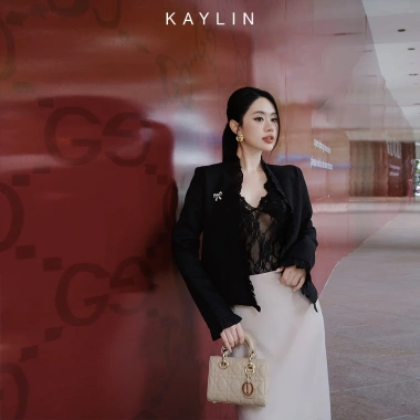 Áo khoác KAYLIN Blazer Tweed viền bèo sang trọng, thanh lịch, gợi cảm - Giá 480k