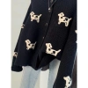 Áo khoác len cardigan dài tay họa tiết chú cún QCCC loại 1, chỉ 19.9k 7