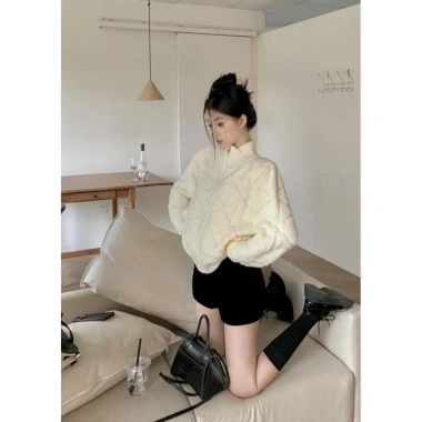 Áo khoác len cardigan dài tay họa tiết dập nổi KUNKUN SP211 Quảng Châu giảm giá 249k