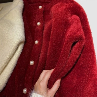 Áo khoác len cardigan lông thỏ QC mềm mịn dày dặn NGOMINH SP206 giá 229k
